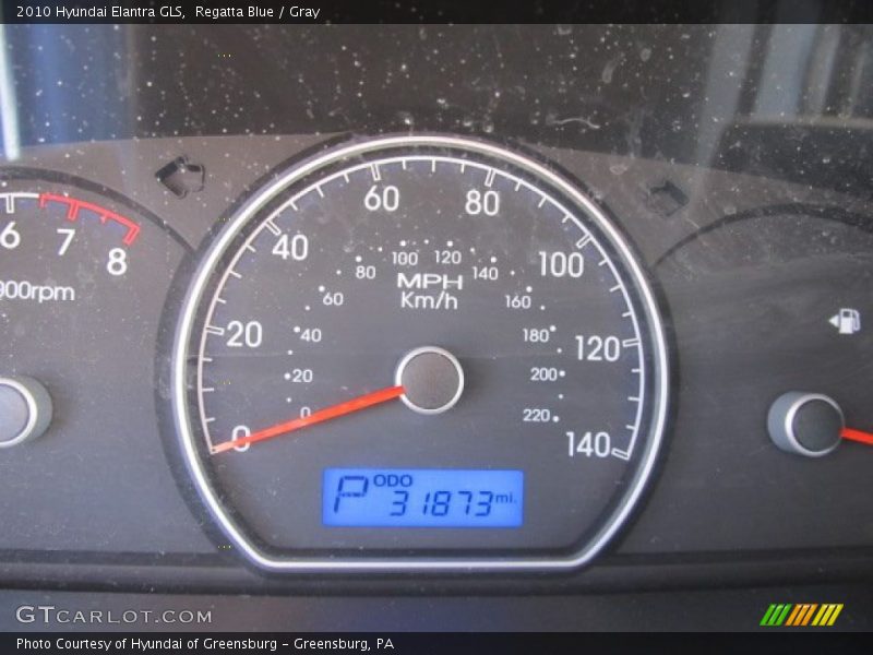Regatta Blue / Gray 2010 Hyundai Elantra GLS
