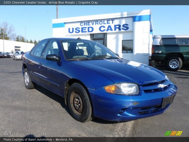 Arrival Blue Metallic / Graphite Gray 2003 Chevrolet Cavalier Sedan