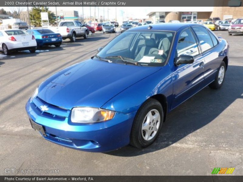 Arrival Blue Metallic / Graphite Gray 2003 Chevrolet Cavalier Sedan