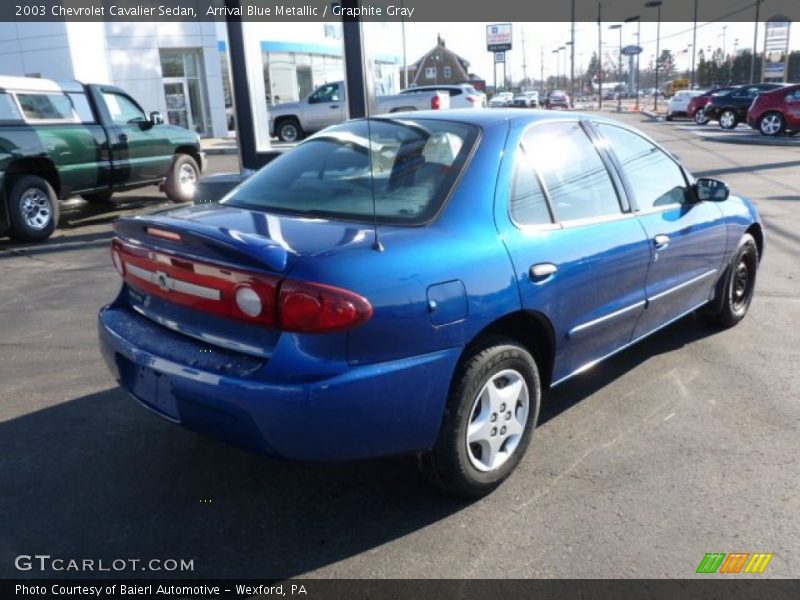 Arrival Blue Metallic / Graphite Gray 2003 Chevrolet Cavalier Sedan