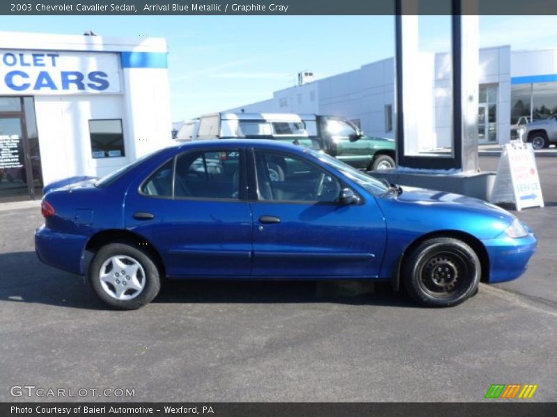 Arrival Blue Metallic / Graphite Gray 2003 Chevrolet Cavalier Sedan