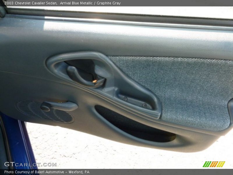 Arrival Blue Metallic / Graphite Gray 2003 Chevrolet Cavalier Sedan