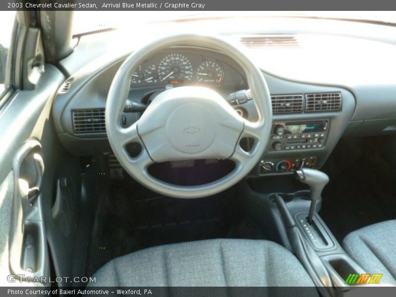 Arrival Blue Metallic / Graphite Gray 2003 Chevrolet Cavalier Sedan