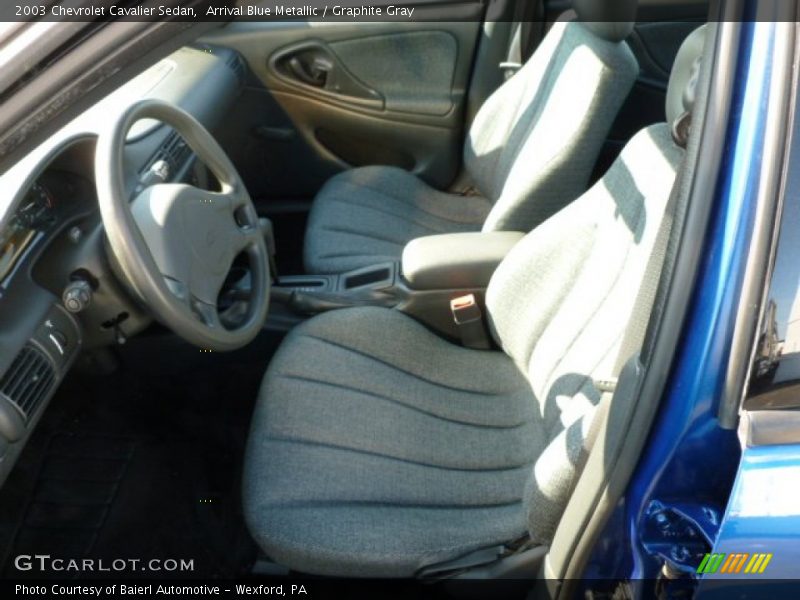 Arrival Blue Metallic / Graphite Gray 2003 Chevrolet Cavalier Sedan