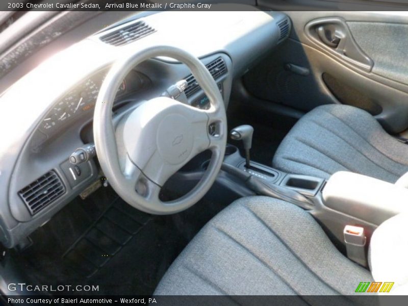 Arrival Blue Metallic / Graphite Gray 2003 Chevrolet Cavalier Sedan
