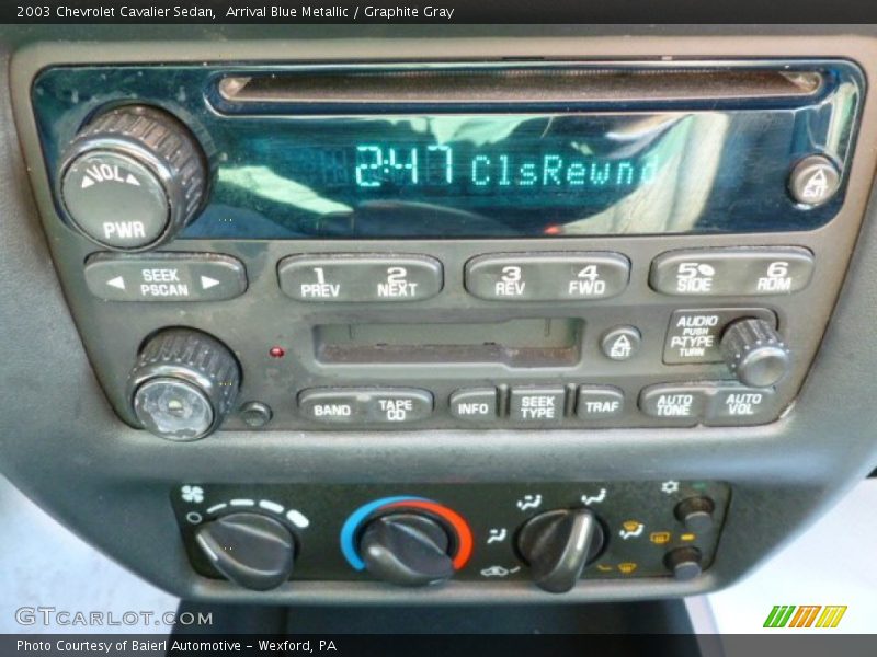 Arrival Blue Metallic / Graphite Gray 2003 Chevrolet Cavalier Sedan