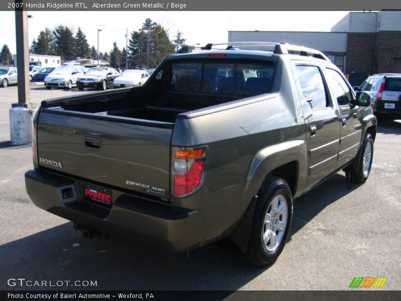 Aberdeen Green Metallic / Beige 2007 Honda Ridgeline RTL