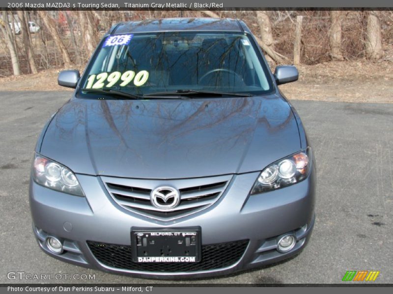 Titanium Gray Metallic / Black/Red 2006 Mazda MAZDA3 s Touring Sedan