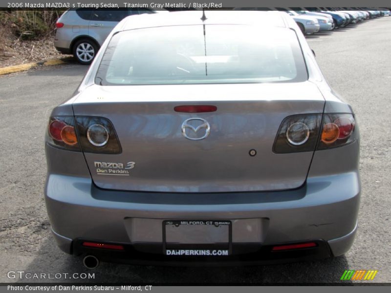 Titanium Gray Metallic / Black/Red 2006 Mazda MAZDA3 s Touring Sedan