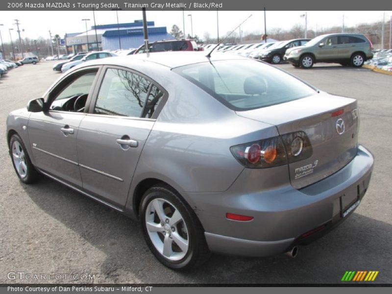 Titanium Gray Metallic / Black/Red 2006 Mazda MAZDA3 s Touring Sedan