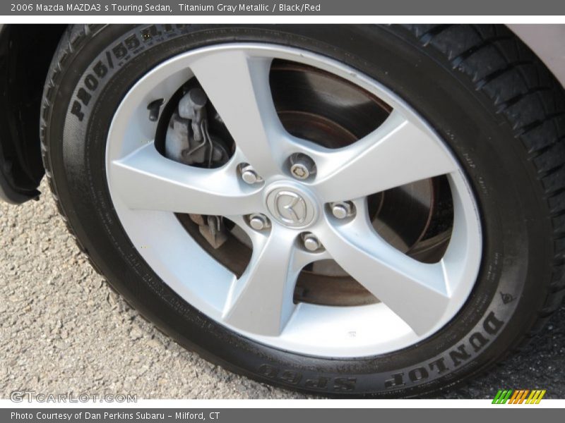 Titanium Gray Metallic / Black/Red 2006 Mazda MAZDA3 s Touring Sedan