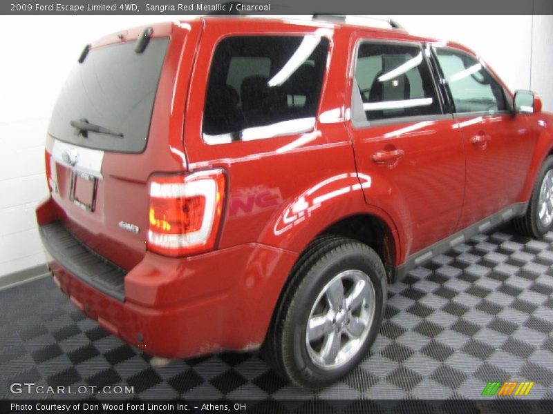 Sangria Red Metallic / Charcoal 2009 Ford Escape Limited 4WD