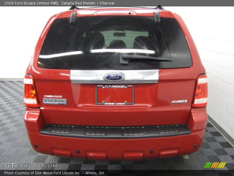 Sangria Red Metallic / Charcoal 2009 Ford Escape Limited 4WD
