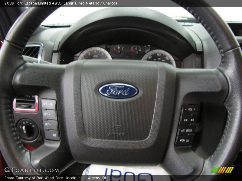 Sangria Red Metallic / Charcoal 2009 Ford Escape Limited 4WD