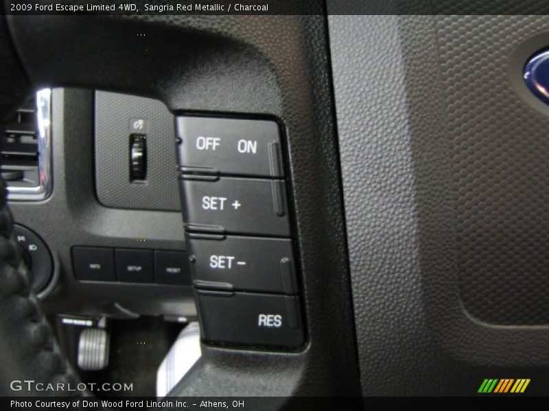 Sangria Red Metallic / Charcoal 2009 Ford Escape Limited 4WD