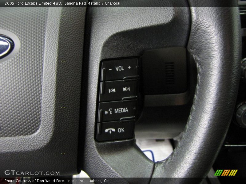 Sangria Red Metallic / Charcoal 2009 Ford Escape Limited 4WD