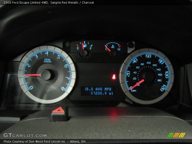 Sangria Red Metallic / Charcoal 2009 Ford Escape Limited 4WD