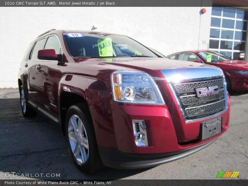 Merlot Jewel Metallic / Jet Black 2010 GMC Terrain SLT AWD