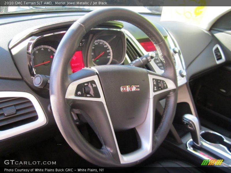 Merlot Jewel Metallic / Jet Black 2010 GMC Terrain SLT AWD