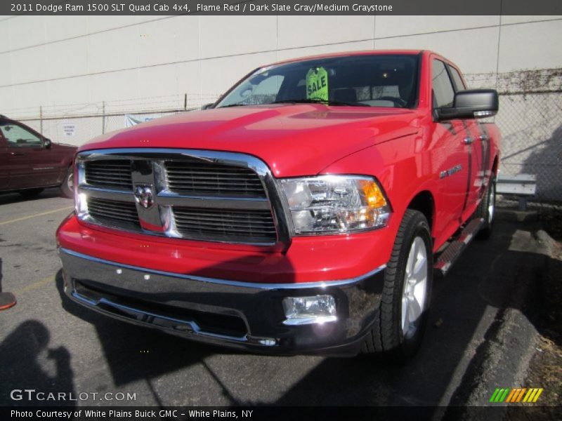 Flame Red / Dark Slate Gray/Medium Graystone 2011 Dodge Ram 1500 SLT Quad Cab 4x4