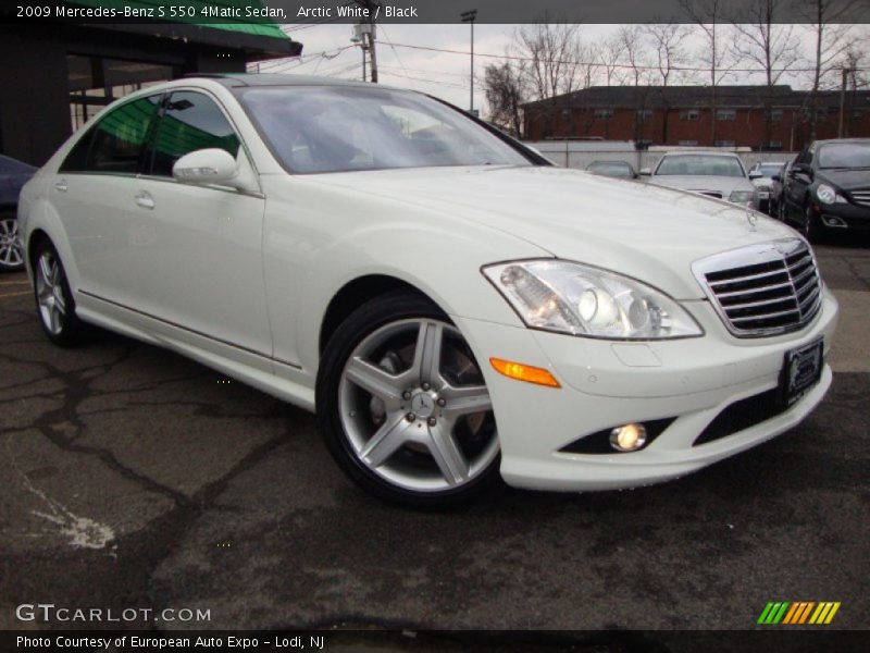Arctic White / Black 2009 Mercedes-Benz S 550 4Matic Sedan