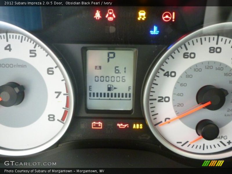 Obsidian Black Pearl / Ivory 2012 Subaru Impreza 2.0i 5 Door