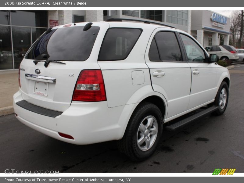 Clear White / Beige 2008 Kia Sorento LX 4x4