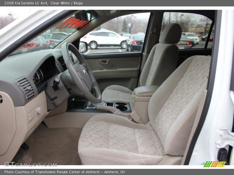 Clear White / Beige 2008 Kia Sorento LX 4x4