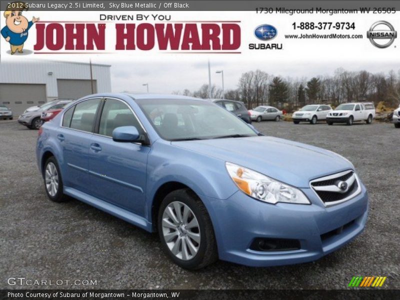 Sky Blue Metallic / Off Black 2012 Subaru Legacy 2.5i Limited