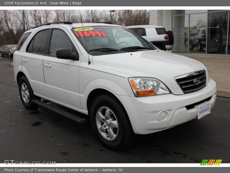 Clear White / Beige 2008 Kia Sorento LX 4x4