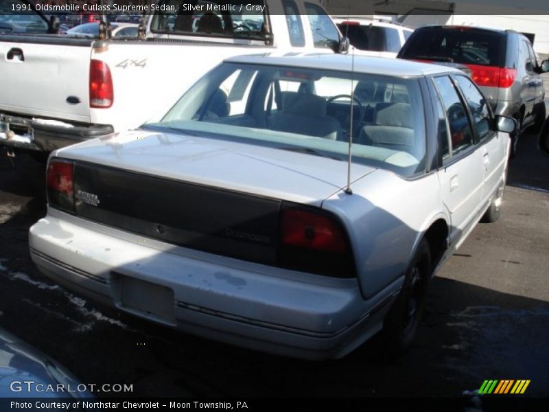 Silver Metallic / Gray 1991 Oldsmobile Cutlass Supreme Sedan