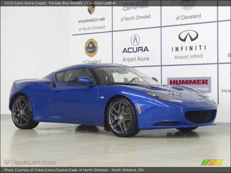 Persian Blue Metallic / Cocobolo Leather 2010 Lotus Evora Coupe
