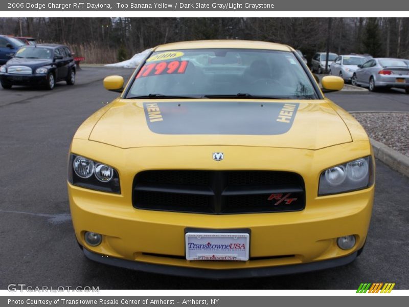 Top Banana Yellow / Dark Slate Gray/Light Graystone 2006 Dodge Charger R/T Daytona