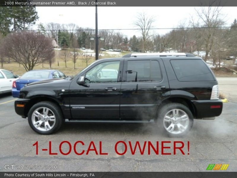 Black / Charcoal Black 2008 Mercury Mountaineer Premier AWD