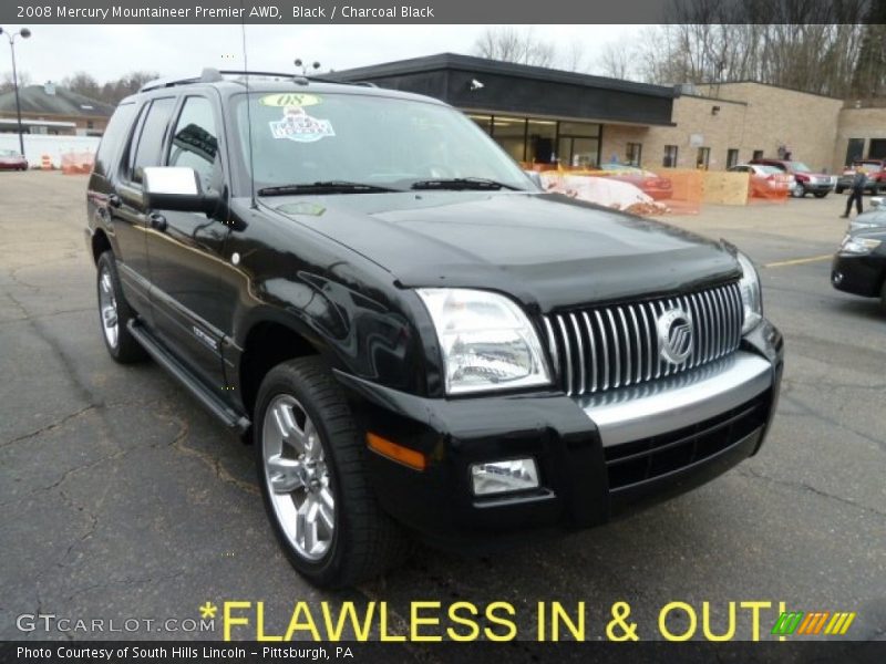 Black / Charcoal Black 2008 Mercury Mountaineer Premier AWD