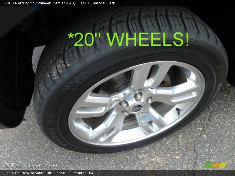 Black / Charcoal Black 2008 Mercury Mountaineer Premier AWD