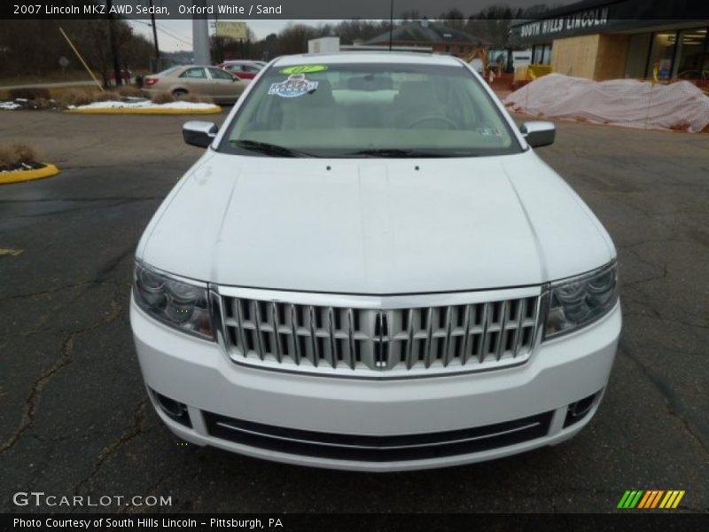 Oxford White / Sand 2007 Lincoln MKZ AWD Sedan