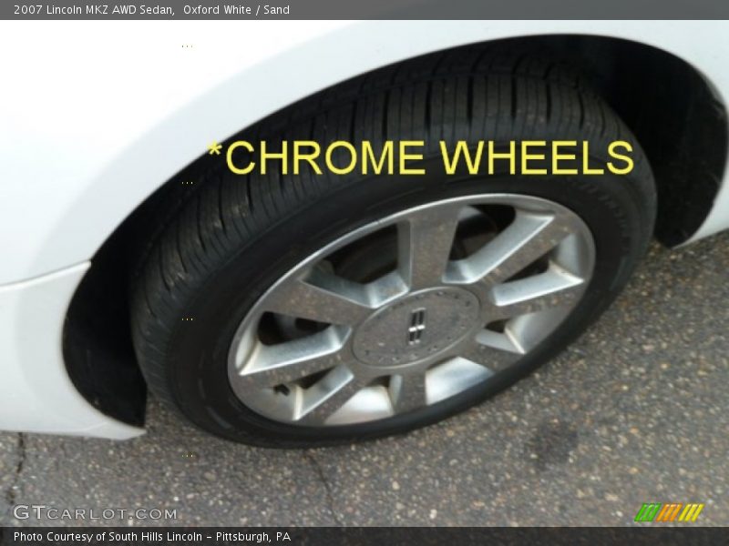 Oxford White / Sand 2007 Lincoln MKZ AWD Sedan