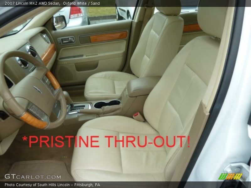 Oxford White / Sand 2007 Lincoln MKZ AWD Sedan
