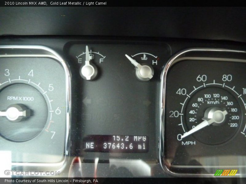 Gold Leaf Metallic / Light Camel 2010 Lincoln MKX AWD