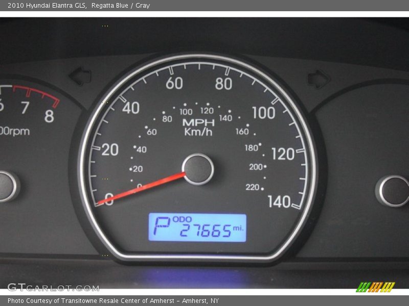 Regatta Blue / Gray 2010 Hyundai Elantra GLS
