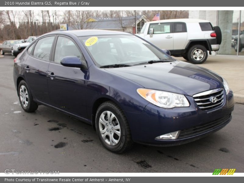 Regatta Blue / Gray 2010 Hyundai Elantra GLS