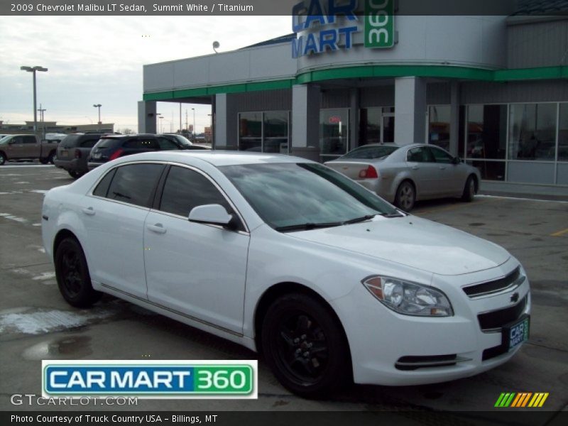 Summit White / Titanium 2009 Chevrolet Malibu LT Sedan
