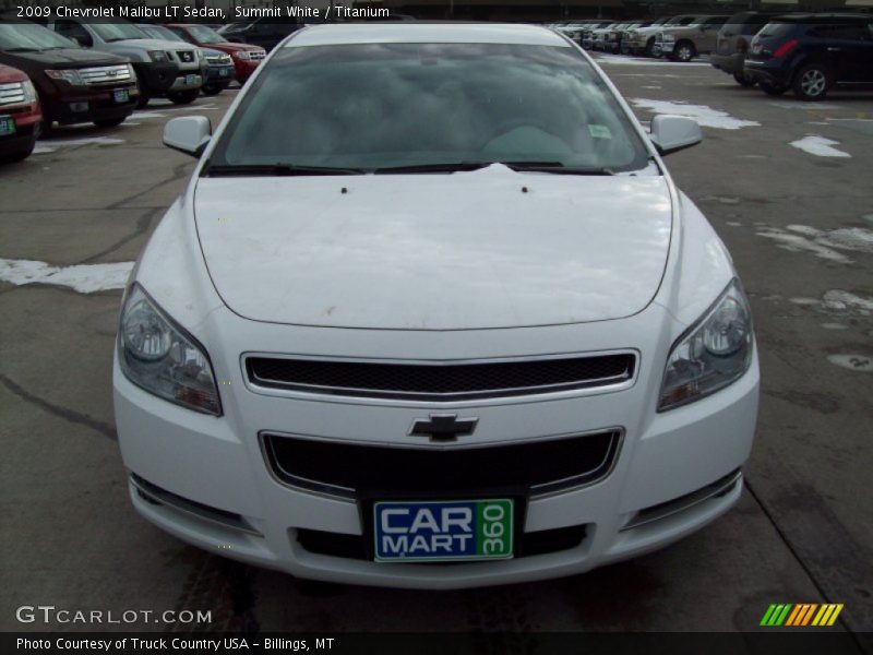 Summit White / Titanium 2009 Chevrolet Malibu LT Sedan