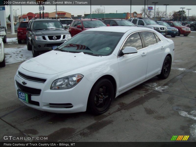 Summit White / Titanium 2009 Chevrolet Malibu LT Sedan