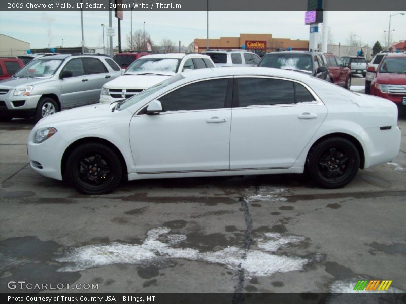 Summit White / Titanium 2009 Chevrolet Malibu LT Sedan