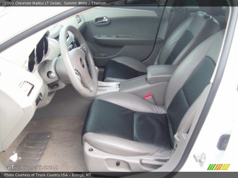 Summit White / Titanium 2009 Chevrolet Malibu LT Sedan