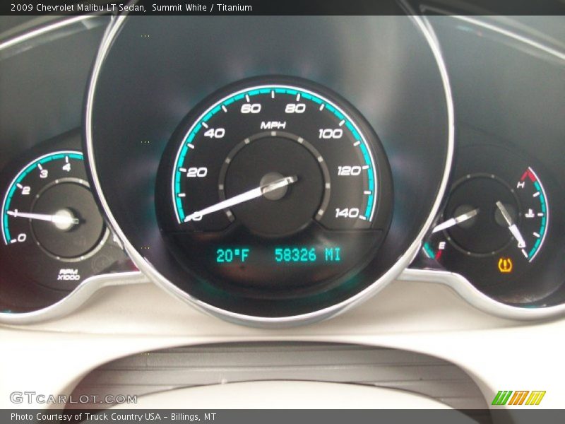 Summit White / Titanium 2009 Chevrolet Malibu LT Sedan