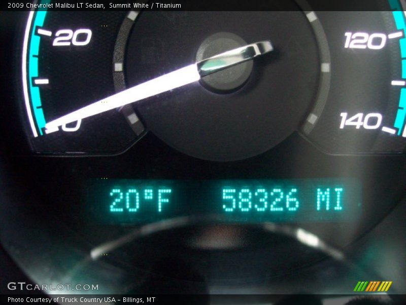 Summit White / Titanium 2009 Chevrolet Malibu LT Sedan