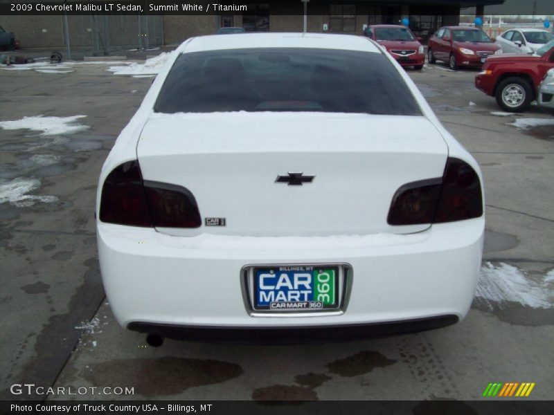 Summit White / Titanium 2009 Chevrolet Malibu LT Sedan